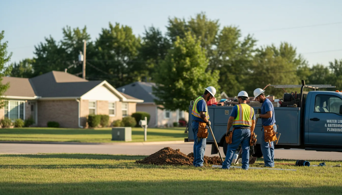 Residential water line and bathroom plumbing service in Hancock, WI